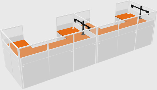 U-shaped cubicle