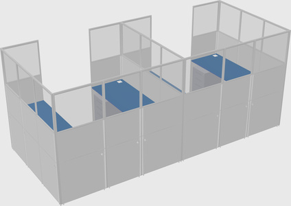 U-shaped cubicle