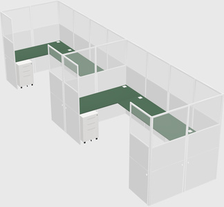 U-shaped cubicle