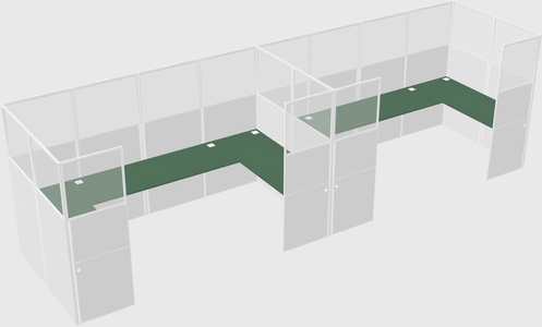 U-shaped cubicle