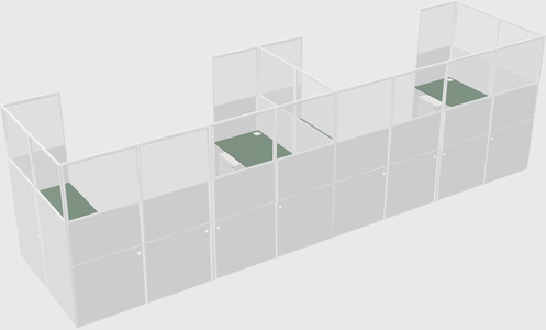 U-shaped cubicle