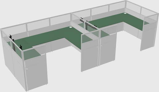 U-shaped cubicle
