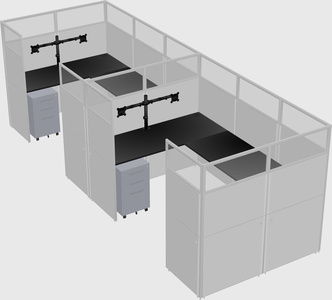 U-shaped cubicle