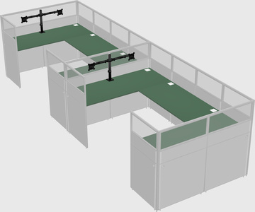U-shaped cubicle