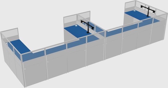 U-shaped cubicle