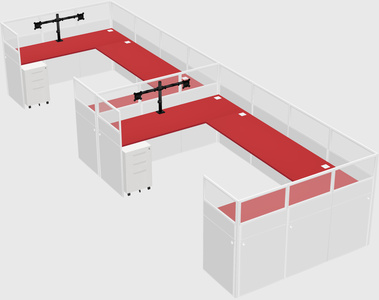U-shaped cubicle