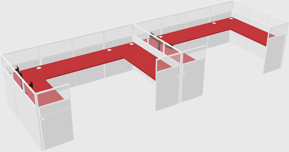 U-shaped cubicle