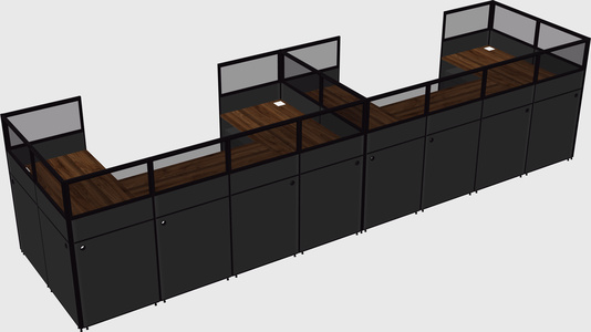 U-shaped cubicle