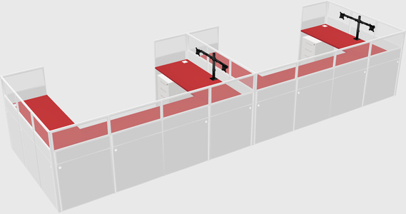 U-shaped cubicle
