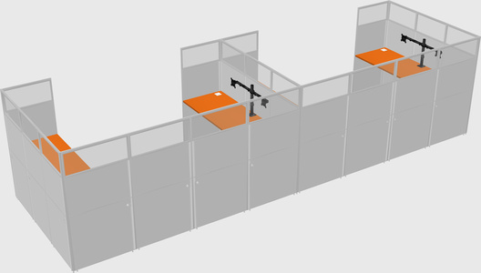 U-shaped cubicle