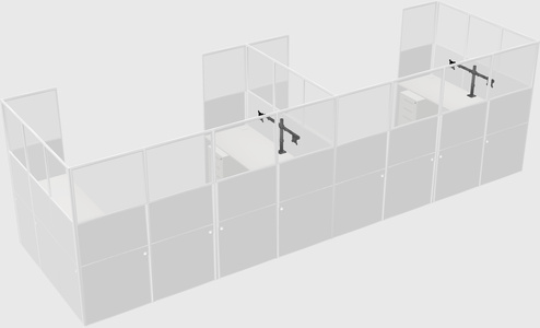 U-shaped cubicle