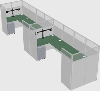 U-shaped cubicle