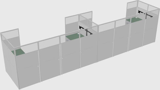 U-shaped cubicle