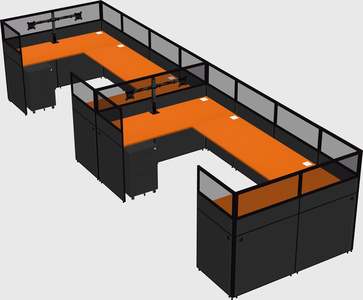 U-shaped cubicle