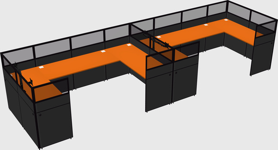 U-shaped cubicle