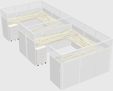 Cabine en u