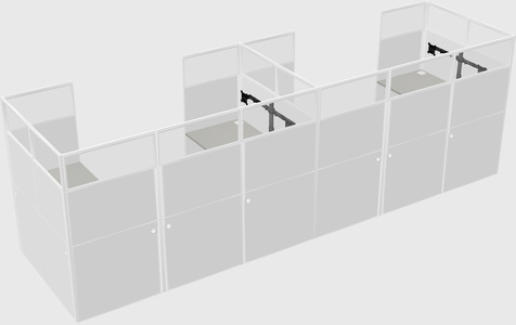 U-shaped cubicle