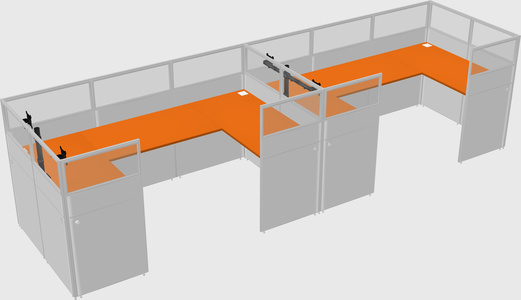 U-shaped cubicle