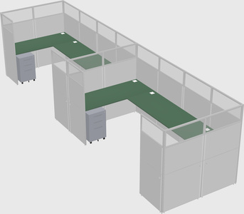 U-shaped cubicle
