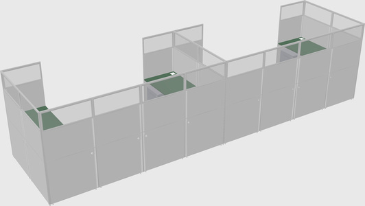 U-shaped cubicle