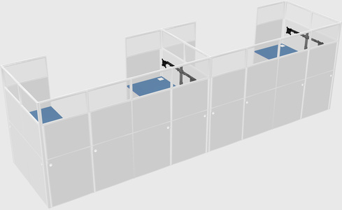 U-shaped cubicle