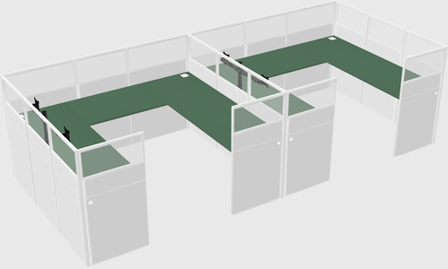 U-shaped cubicle