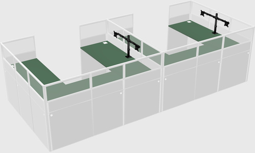U-shaped cubicle