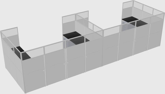 U-shaped cubicle