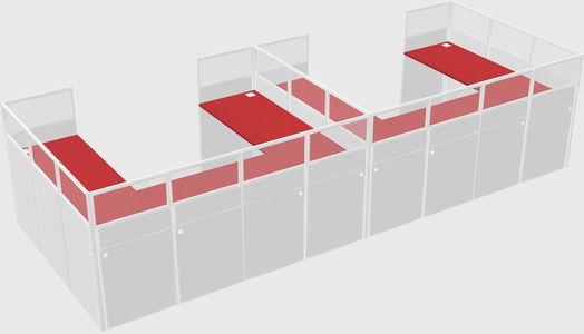 U-shaped cubicle
