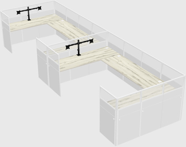 U-shaped cubicle