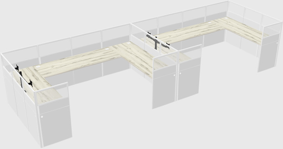 U-shaped cubicle