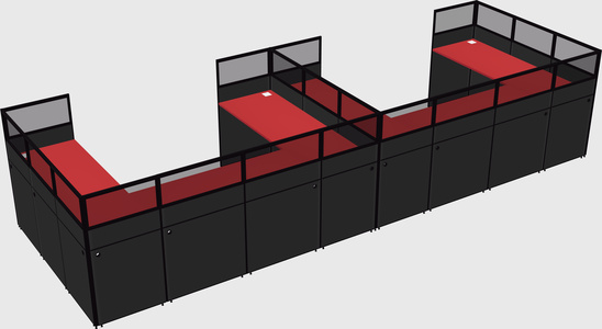 U-shaped cubicle
