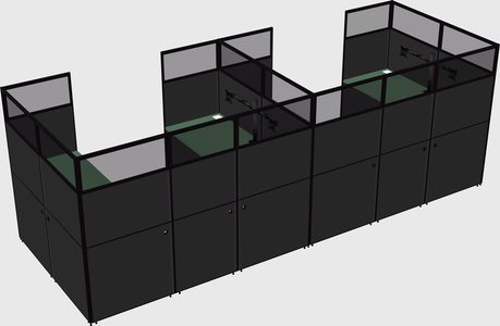 U-shaped cubicle