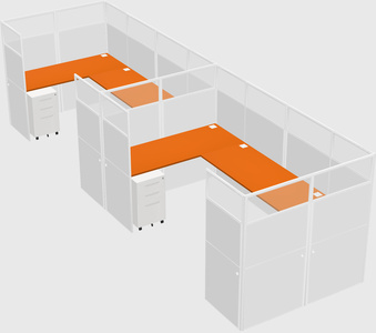 U-shaped cubicle