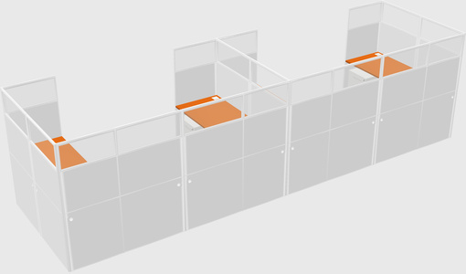 U-shaped cubicle