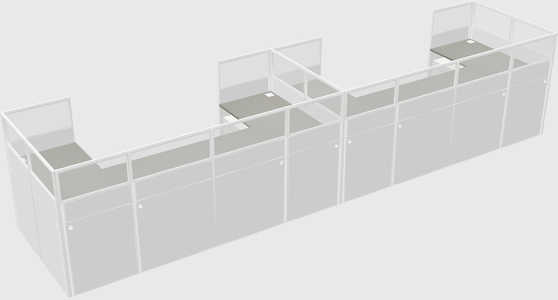 U-shaped cubicle