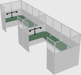 U-shaped cubicle