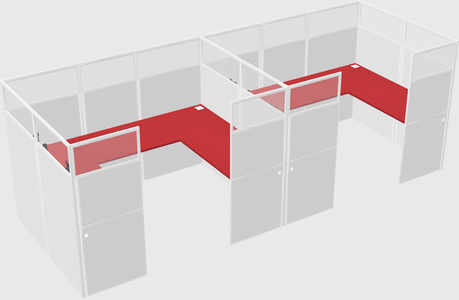 U-shaped cubicle