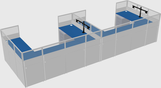 U-shaped cubicle