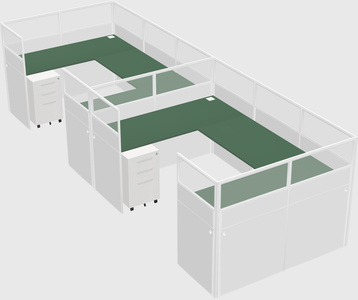 U-shaped cubicle
