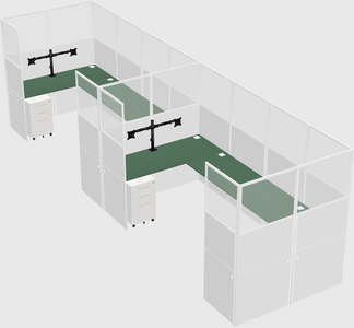 U-shaped cubicle