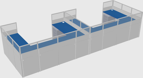 U-shaped cubicle