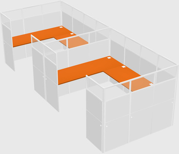 U-shaped cubicle