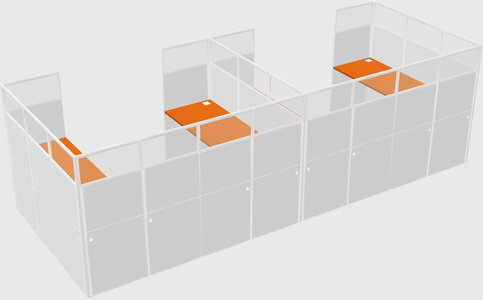 U-shaped cubicle