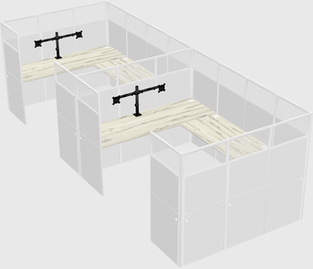U-shaped cubicle