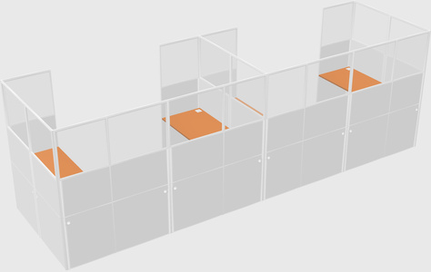 U-shaped cubicle