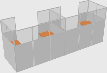 U-shaped cubicle