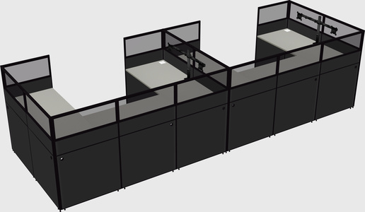 U-shaped cubicle