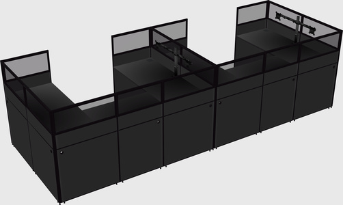 U-shaped cubicle