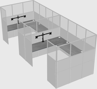 U-shaped cubicle